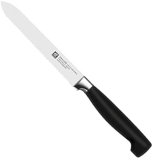 ZWILLING Nóż uniwersalny, długość ostrza 13 cm, specjalna stal nierdzewna, ergonomiczny uchwyt z tworzywa sztucznego, czarny [Made in Germany]