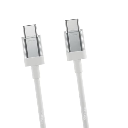 Image of Original 65W Type C to C High Speed Cable Compatible With Phone 3Pro /3a /2 / Google /Galaxy S24 Ultra /Buds Fast Usb C Charging Support Laptop /Tablet Cord Sync Data Transfer, White