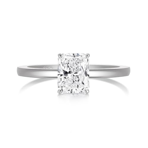 EAMTI 1CT Radiant Cut Ring Size 6