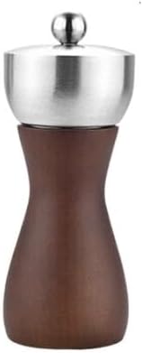 Salt and pepper grinder set, Metal Head Manual Wooden Pepper Mill Ceramic Core Black Seasoning Salt Kitchen Tools or Grinder(6inch)