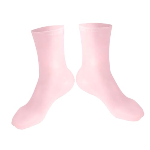 GOOHOCHY 1 Pair Overnight Moisturizing Socks for Dry Cracked Feet Reusable Socks with Honeycomb Cushioning for Enhanced Comfort Hydrating Foot Care Socks (size L: 40-44)