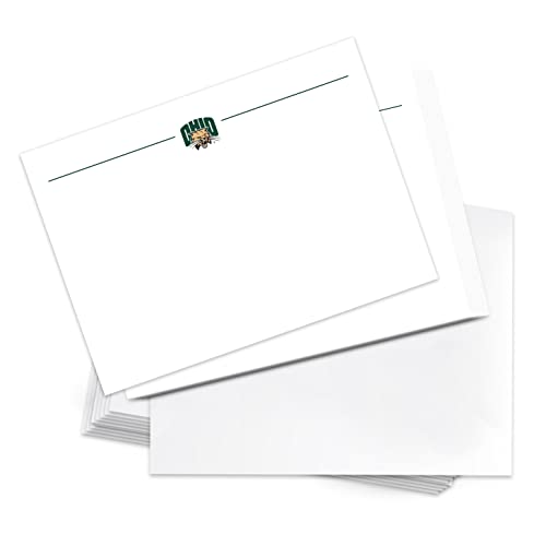 Image of Desert Cactus Ohio University Notecards 10 Pack Stationery Cardstock Bobcats Includes Envelopes Memo Party Thank You (Notecard 1a)