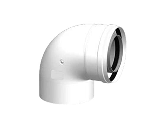 Codo coaxial 60-100 MH de Cabel para calderas de condensación - a 87º