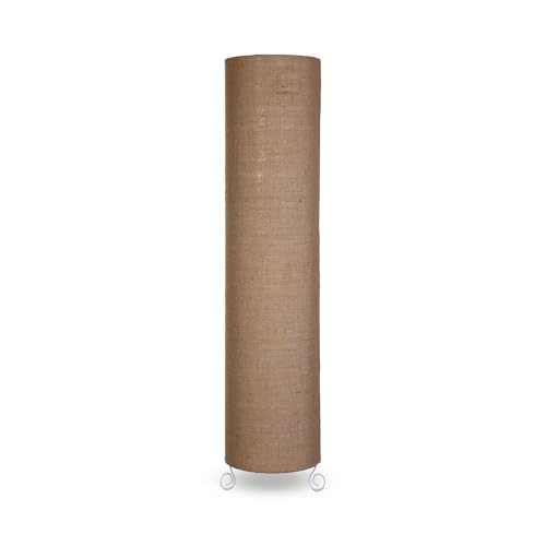 Image of Cotton Fabric Floor Lamp Night Stand Dimmable Room | Floor Lamp for Reading for Bedroom's Desk Lamp for LivingRoom, Bed Room, Office Corner Lamp (Jute)