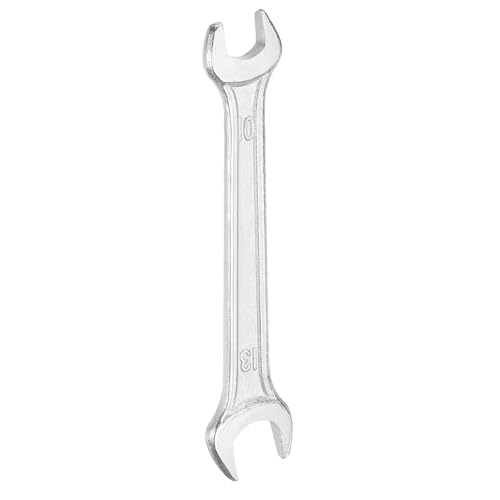 sourcing map Double Open End Wrench 10mm x 13mm Metric 15 Degree Offset Angle Small Flat Head Wrench Galvanizing Open Ended Spanner for Automotive Repair Furniture Assembly