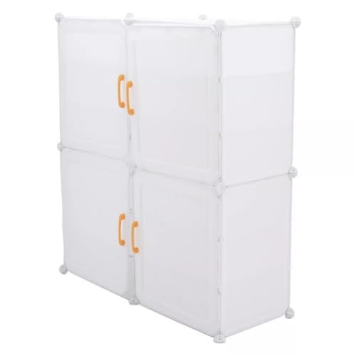 Image of Mevigo Plastic Shoe Rack for Home with Door | 9 Tier Stackable Shoe Organizer | Holds 18-Pairs |Waterproof & Dustproof | DIY Modular Shoe Cabinet |Chappal Slipper Stand for Bedroom- (White, 12- Layer)