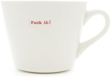 Keith Brymer Jones **Rude** Word Range Medium Ceramic White Mug - Fuck it! - 350ml