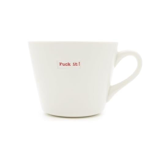 Keith Brymer Jones **Rude** Word Range Medium Ceramic White Mug - Fuck it! - 350ml