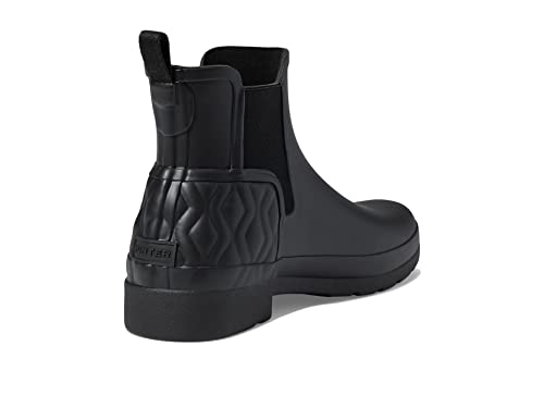 Image of Hunter Refined Chelsea Vertical Quilt Waterproof Boots for Women with Breathable Lining and Cushioning Footbed