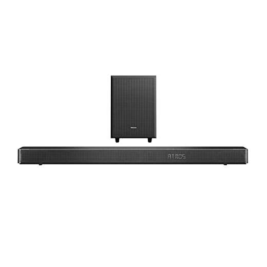 Hisense AX3120G Soundbar 3.1.2, 360W, 2 altoparlanti upfiring, Subwoofer Esterno wireless, Supporta Dolby Atmos e DTS:X, Bluetooth, HDMI, USB, Ingresso Audio Ottico