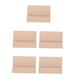 Housoutil 5 Stück Holzfuß Kartenhalter Tischkartenhalter mit Schlitz Stabilem Stand für...