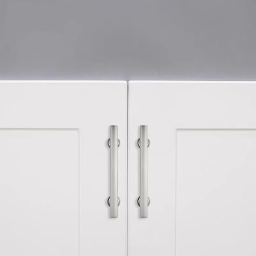 ZAUYX 10 Pack 3 inch(76mm) Hole Center Brushed Nickel Cabinet Pulls Square Cabinet Handles Solid Heavy Duty Pulls for Kitchen Dresser Closet & Bathroom Cabinets Hardware by ZAUYX - Image 4