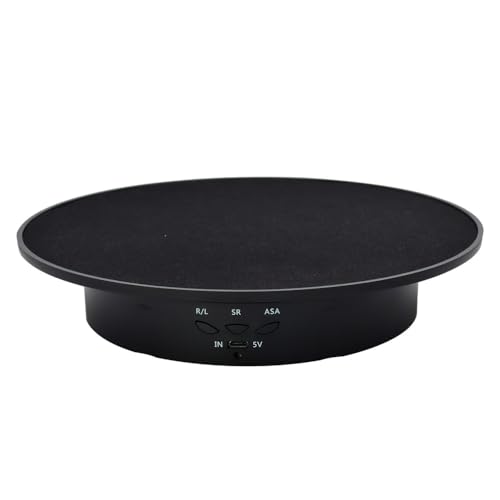 DONGKER Présentoir Rotatif,Support de Plateau Tournant a Bijoux a 3 Vitesses,Capacité de Charge Maximale de 8 Kg pour les Produits Photographiques,Expositions de Bijoux,Modèles de Montres,Gâteaux