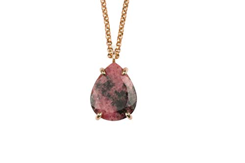 Collier rhodonite poire pour mariage et style décontracté chic - 6