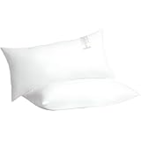 Digital Decor Set of Two 100% Cotton Hotel Down-Alternative Made in USA Pillows - Three Comfort Levels! (Standard, Gold/Medium)