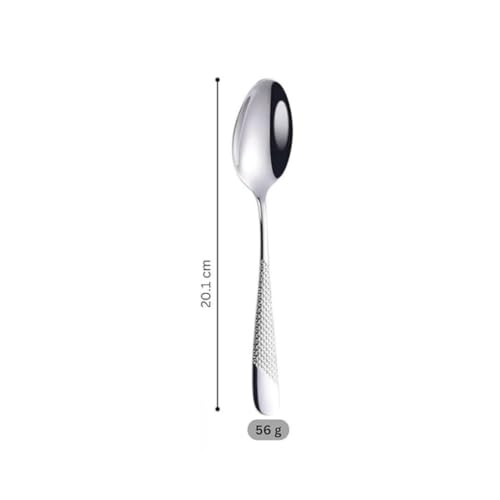 Image of Dinner Spoon Set, 18 /10 Stainless Steel Spoons, Durable Metal Spoons for Home, Restaurant, Party, Mirror Finish & Dishwasher Safe, Premium Food Grade Tablespoons (12 Pcs Big Spoon, Silver)