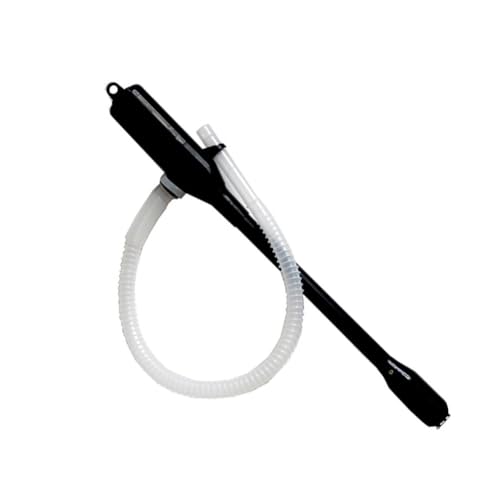 JoyousMall Bomba de transferencia de combustible que funciona con pilas, sifón extractor de aceite eléctrico de flujo rápido para coches, ABS + instalación de tablero de aleación, color negro