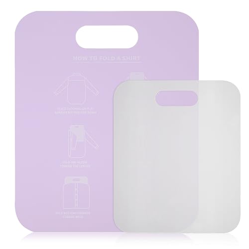 Alipis 2Pcs Shirt Folder Boards, Plastic Clothes Folding Boards T Shirt Organizer Clothes Sweaters Folding Tools for Home, Travel, Retail Stores (Kids Size + Adults Size)