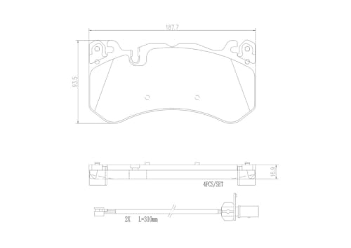 Brembo P50127N Premium Ceramic Front Disc Brake Pad Set AUDI OE# 4F0698151G by Brembo - Image 4