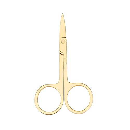 Tijeras 1 Pieza de Acero Inoxidable, pequeñas Herramientas para uñas, Tijeras para Cortar Vello de Nariz y Cejas, Pinzas para manicura, Maquillaje y Belleza