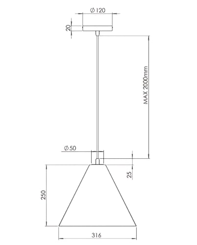Suspension conique bordeaux : le luminaire moderne pour sublimer un plafond terne - 3
