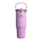 Stanley Flip Straw Tumbler 1.0 Botella Agua con Pajita 0.89L - Conserva el Frío 12 Horas - Termo Agua Fria - Acero Inoxidable - Sin BPA - Fácil de llevar - Apta Para Lavavajillas - Lilac