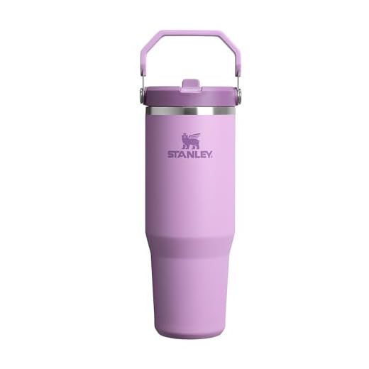 Stanley Flip Straw Tumbler 1.0 Waterfles Met Rietje 0.89L - Houdt 12+ Uur Koud - Roestvrijstalen Drinkfles - BPA-Vrij - Gemakkelijk Mee Te Nemen - Vaatwasmachinebestendig - Lilac
