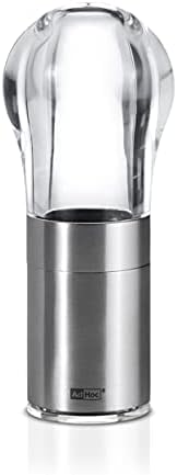 AdHoc MP204 EDDI Chilli & Spice Cutter | Stainless Steel/Acrylic | Dried Herbs and Spices Cutter, PreciseCut Technology | (H)155mm x (D)60mm | Clear/Silver