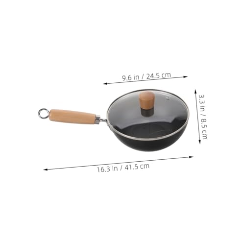 Wok de Hierro Fundido LIFKOME con Tapa Tradicional miniatura 2