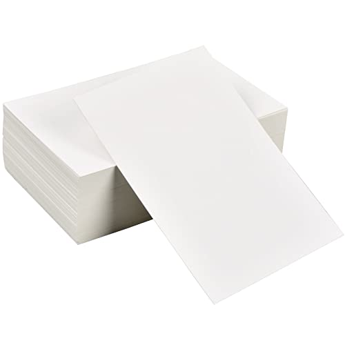 100 Stück DIY Papier Karten, Leere Grußkarten Mitteilungs Karte, Blanko Kraftpapier Memory Wort Karton Namenskarten für Geschenkanhänger Graffiti Botschaft Kunsthandwerk (Weiß) Cover