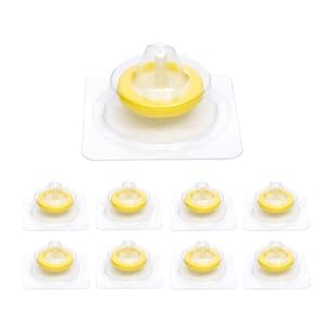 100PCS Syringe Filter PES Hydrophilic Filtration Sterile Lab Filters 0.22μm 13mm Membrane Diameter Individually Packed Yellow (13mm-0.22um)