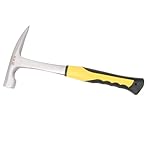 Geological Hammer with Shock Absorbing Handle, 31 Oz Big Pointed Tip Hammer with PU for Geological Exploration(point head)