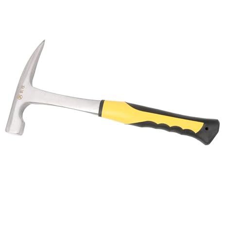 Geological Hammer with Shock Absorbing Handle 31 Oz Big Pointed Tip Hammer with PU for Geological Exploration(point head)