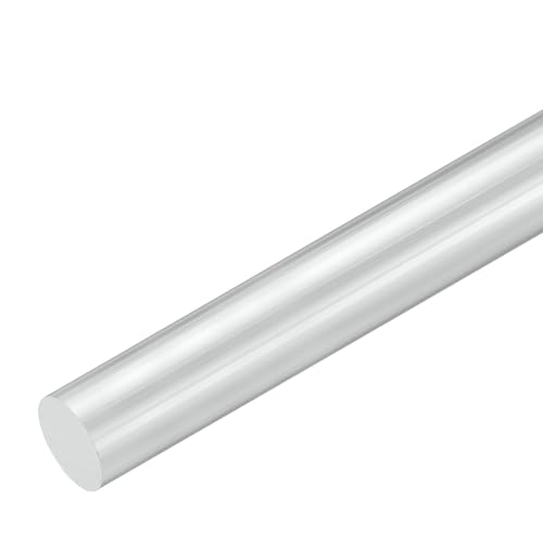 M METERXITY 1-Pack Round Aluminum Rod, 25mm (1") Dia 300mm (12") Length 6061 Aluminum Round Rod Solid Lathe Bar Stock Metal Sticks for DIY Crafts Making/Industrial/Construction/Model