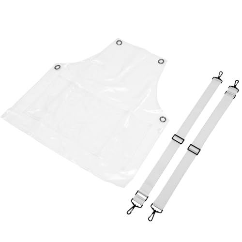 Tablier de salon transparent en TPU réglable et imperméable pour la coiffure