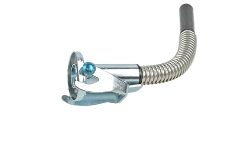 ASC - Silver Flexible Pouring Spout for Jerry Can with integrated mesh filter - Universal UK/EU Fitting