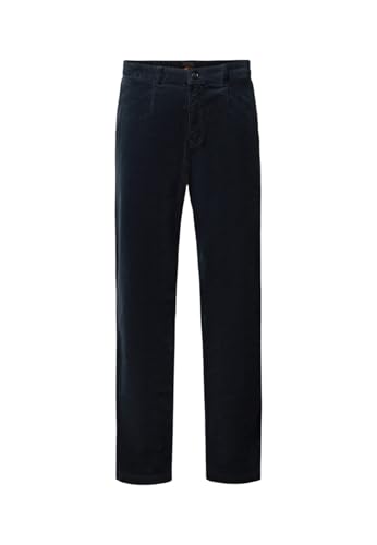 Image of BOSS Men's Chino-Pleated Trousers_Flat, Dark Blue, 36W / 32L