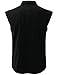 JOGAL Mens Renaissance Shirt Pirate Medieval Sleeveless Halloween Costume Steampunk Viking Lace-up Stand Collar Shirts Black XX-Large