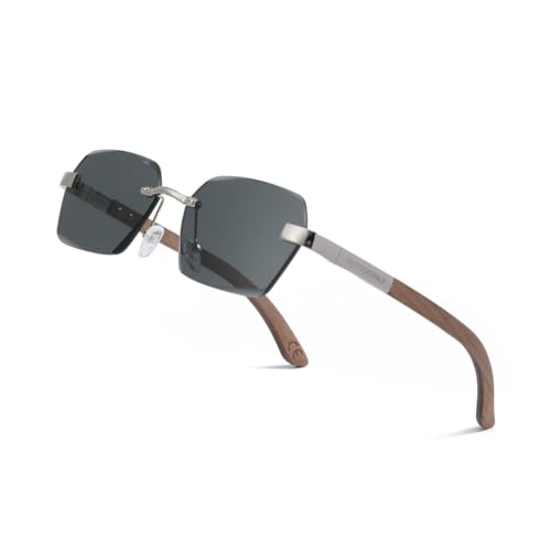 Lunettes de soleil en bois de bambou et métal chic pour hommes et femmes
