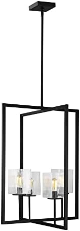 Sea Gull Lighting-Mitte-4 Light Large Hall Foyer-Midnight Black Finish-Incandescent Lamping Type