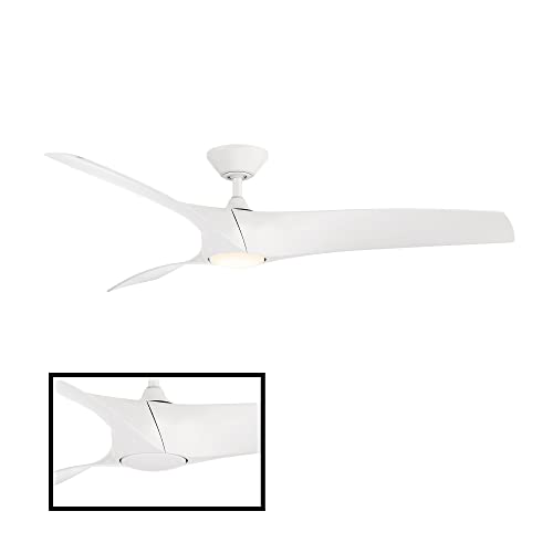 Modern Forms Zephyr Smart Indoor and Outdoor 3-Blade Ceiling Fan 52in Matte White with Adjustable CCT 2700K-3000K-4000K-5000K LED Light Kit and Remote Control works with Alexa, and iOS or Android App by Modern Forms - Image 3