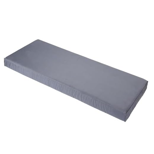 Brillars Outdoor Garden Bench Cushion 2 Seater for Patio Furniture, Water Resistant Heavy Duty Soft Replacement Cushions Seat Pad Sofa Pillow (Grey, 106x40x5cm / 42x16x2)