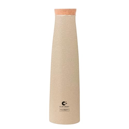 Image of CLAY CRAFT VACBOTT Chariott Cork Single Walled Non Insulated Water Bottle, 900ML (Beige) Steel Water Bottles for School, Office, Home, Gym, Water Bottle for Men Leakproof, Rust Free Steel Bottle