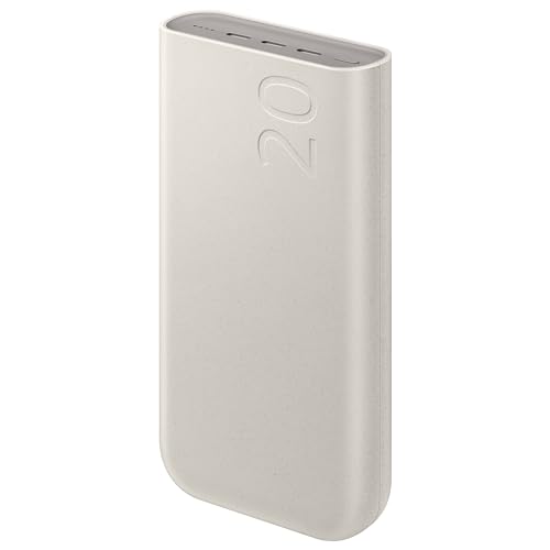 Image of Samsung Galaxy 20000mAh Power Bank, Wired Battery Pack, Gray