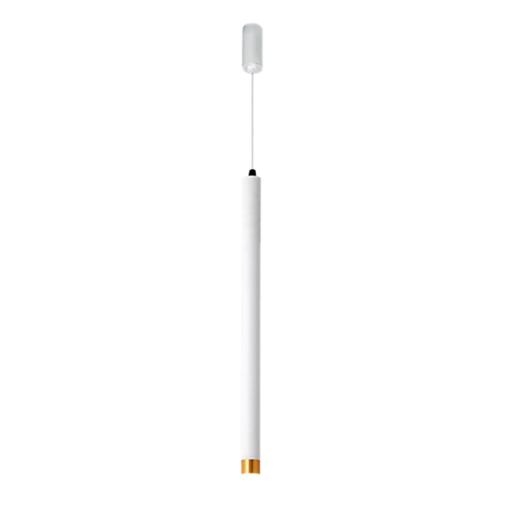 Lámpara colgante cilíndrica LED de techo con tubo largo de 40cm y luz blanca para comedor