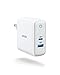 USB C Charger, Anker 60W PIQ 3.0 & GaN Tech Dual Port Charger, PowerPort Atom III (2 Ports) Travel Charger with a 45W USB C Port, for USB-C Laptops, MacBook, iPad Pro, iPhone, Galaxy, Pixel and More