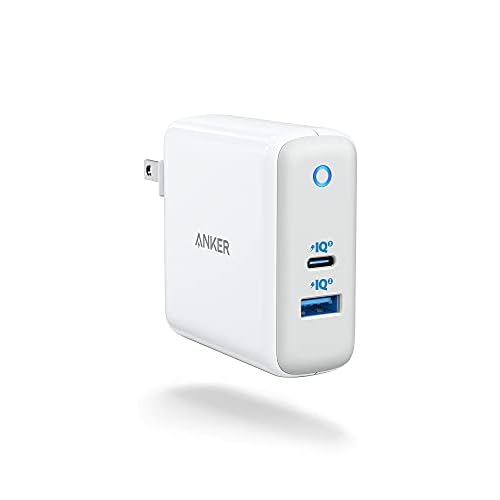Anker 60W PIQ 3.0 & GaN Tech Dual Port Charger, PowerPort Atom III (2 Ports) Charger with a 45W USB C Port, for USB-C Laptops, MacBook, iPad Pro, iPhone, Galaxy, Pixel and More Black