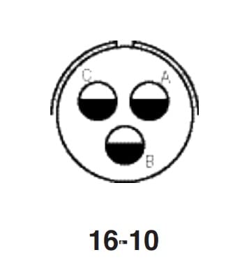 Conector circular enchufe aviación MS3106A16-10S/P miniatura 3