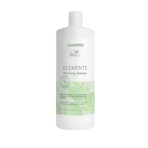 Wella Professionals Elements Champú sin sulfatos ni siliconas, excelente con acondicionador para el cabello, champú profesional para el cabello con vitamina E, 1 litro