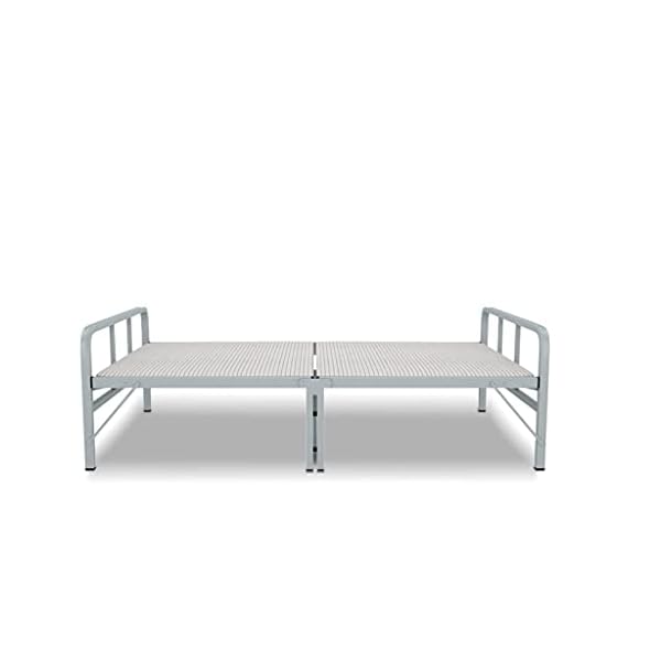QIAOLI Rollaway Guest Bed Cot Fold Out Bed - Portable Folding Bed Frame with Thick Memory Foam Mattress for Spare Bedroom & Office